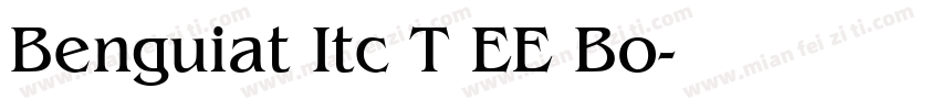 Benguiat Itc T EE Bo字体转换